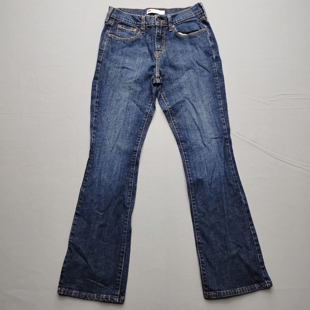 Levis 515 Boot Cut Jeans Womens 4M Dark Wash Denim Blue Mid Rise